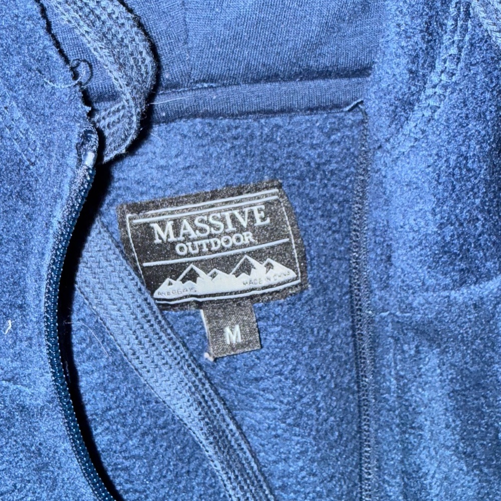 Navy And Multicolor Patterned Pullover Hoodie - image 2